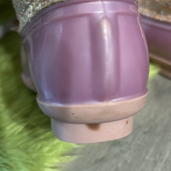 Pre-owned ADRIENNE VITTADINI BAMBINI TODDLER 9 PINK GLITTER DUCK BOOTS - Picture 7 of 15